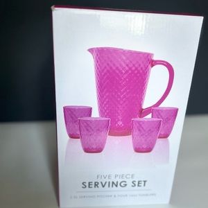 Acrylic Pitcher with 4 tumblers